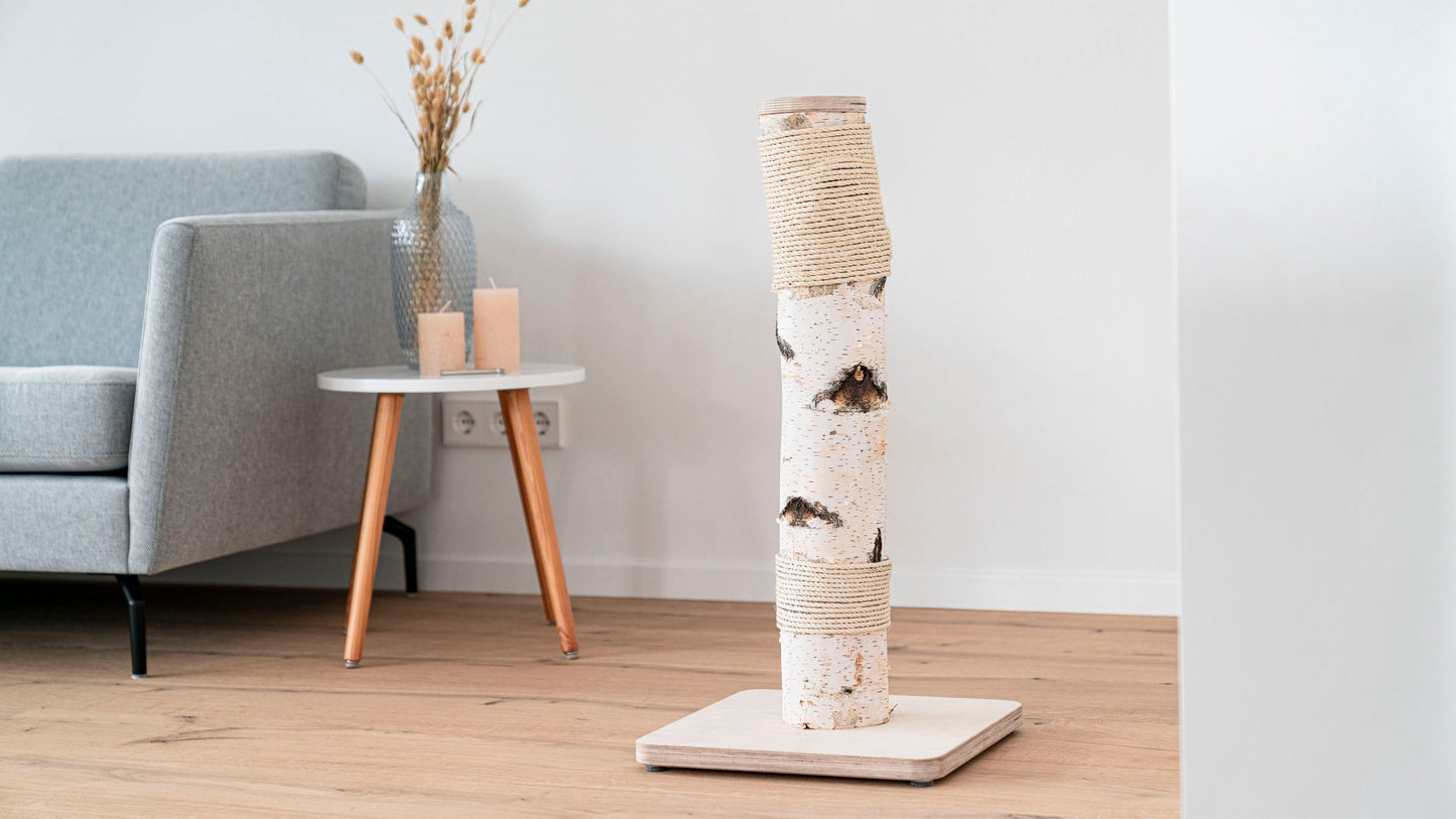 Katzen Kratzsäule aus Birke